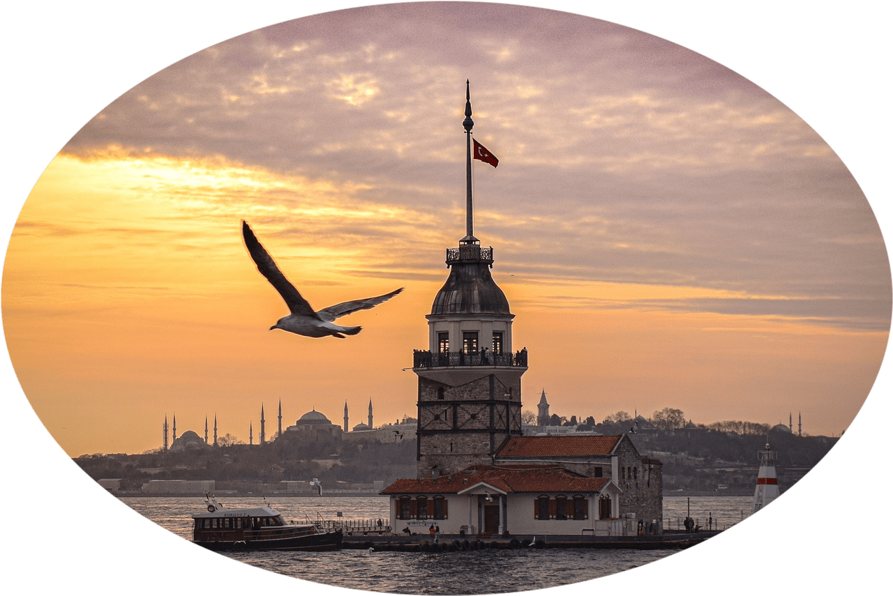 Vue sur la tour de Léandre à Istanbul